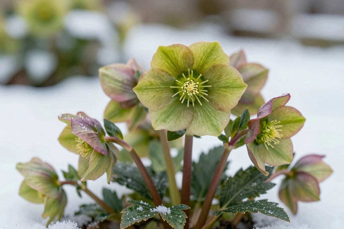 La corretta toilettatura invernale per l'elleboro per favorire la fioritura